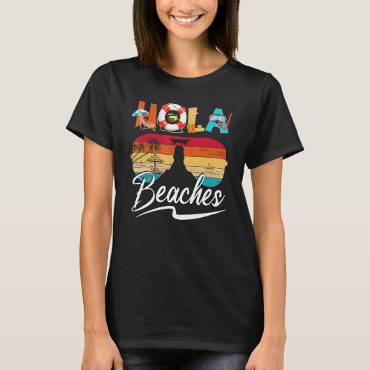 ホラビーチバケーションサマーサングラスウィメンズ Tシャツ (正面)