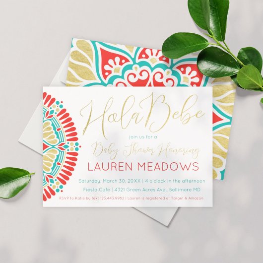 ホラベビーフィエスタベビーシャワー招待状 招待状