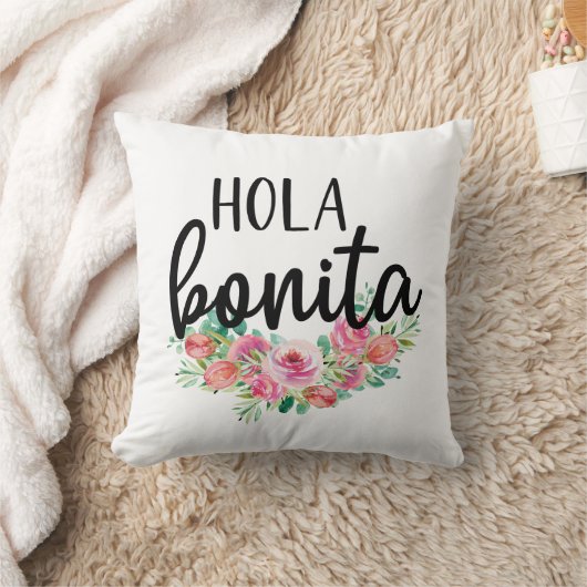 ホラボニータスペインのバラタイポグラフィシックモダン クッション (ブランケット)