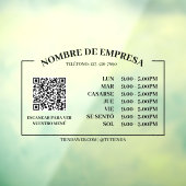 ホラリオ・デ・アペチュラ・デ・ラ・オフィチーナ・レトロ、コンコースQR ウィンドウサイン (シート3)