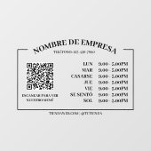 ホラリオ・デ・アペチュラ・デ・ラ・オフィチーナ・レトロ、コンコースQR ウィンドウサイン (シート)