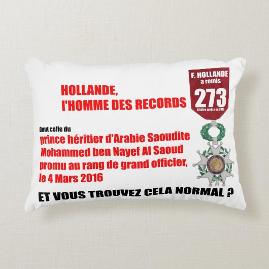 ホランデレコードレジオンズドヌール – 枕 アクセントクッション (正面)