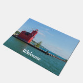 ホランドハーバー灯台 ドアマット (アングル)