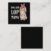 ホランドロップバニーママ|ウサギ好き スクエア名刺 (正面/裏面)