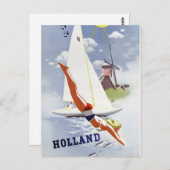 ホランドヴィンテージ旅行のポスター復元 ポストカード (正面/裏面)