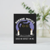 ホラーおもしろい映画が大好きな黒猫 ポストカード (スタンド正面)