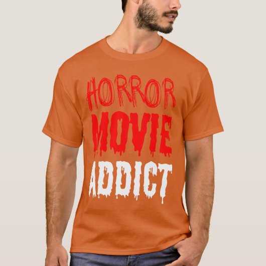 ホラーお笑いホラー映画中毒の友達 Tシャツ (正面)