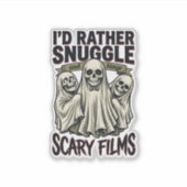 ホラーなハグTシャツ 怖いドクロ おばけ 映画の夜 シール (正面)