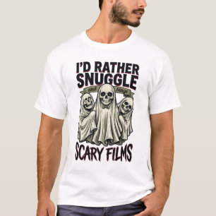 ホラーなハグTシャツ 怖いドクロ おばけ 映画の夜  Tシャツ