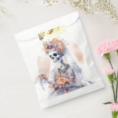 ホラーなハロウィンのスケルトンブライドお土産袋 フェイバーバッグ (封をした状態)