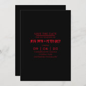 ホラーの雰囲気を保存する日付結婚式招待状 シーズンカード (正面/裏面)