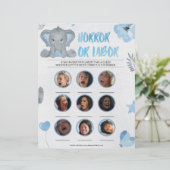 ホラーまたは労働[ベビーゾウ[青]] レターヘッド (スタンド正面)