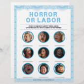 ホラーまたは労働[ラグジュアリーレース[青]] レターヘッド (正面/裏面)