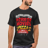 ホラーもし映画のピザソファIを数える Tシャツ (正面)