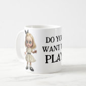 ホラーを白遊いおもしろい諺に コーヒーマグカップ (正面左)
