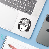 ホラーアニメの女の子 シール (ノートパソコンとiPhone)