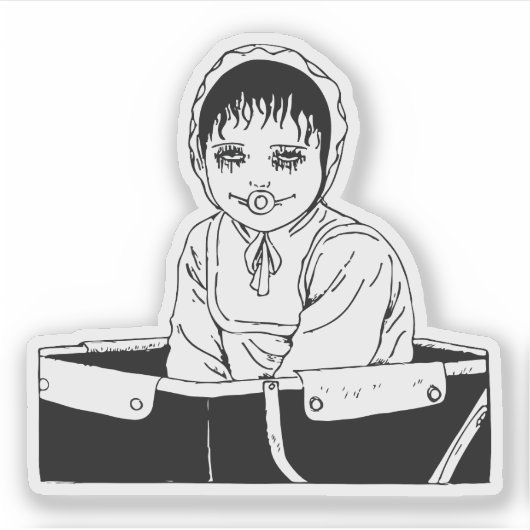 ホラーアニメアート シール (正面)