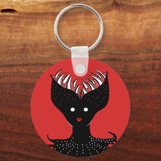 ホラーアート不気味な悪魔の怪物 キーホルダー (正面)