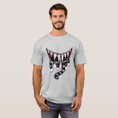 ホラーアート邪悪な怪物ハロウィーン Tシャツ (正面フル)