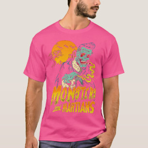 ホラーアート – モンスタースマーティアンロゴ – Psychobilly Tシャツ