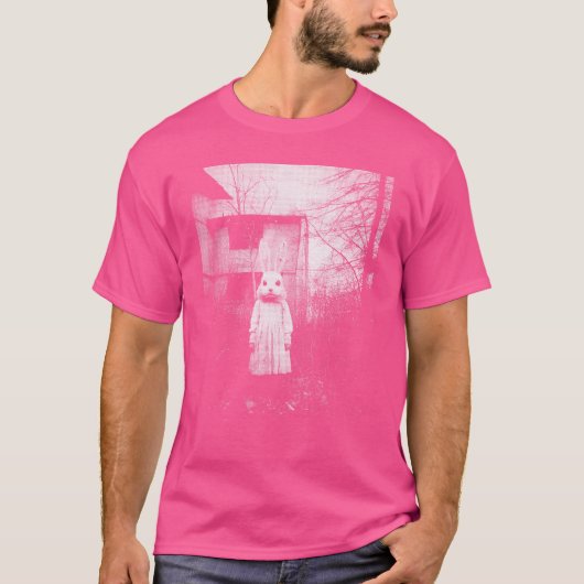 ホラーウサギ 暗い 不気味な ゴシックホール Tシャツ (正面)