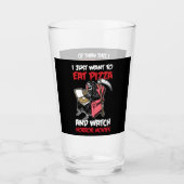 ホラーカッコいい映画ピザワードアート タンブラーグラス (正面)