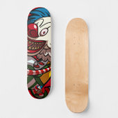 ホラーカラフルマンガチェーンソーキラーピエロ スケートボード (正面)