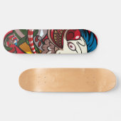ホラーカラフルマンガチェーンソーキラーピエロ スケートボード (横)