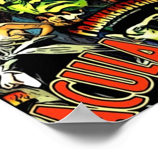 ホラーカルトユニバーサルモンスターズ映画顔マスク ポスター (角)