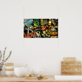 ホラーカルトユニバーサルモンスターズ映画顔マスク ポスター (キッチン)