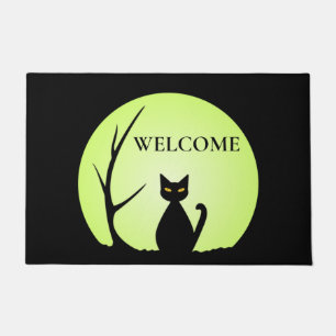 ホラーキャットハロウィンマット ドアマット