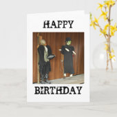 ホラーキャラクターハッピーバースデーカード カード (黄色い花)