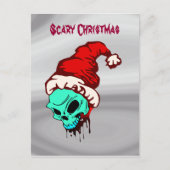 ホラークリスマスサンタスカル血 シーズンポストカード (正面)
