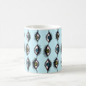 ホラーゴシックの不気味な目 コーヒーマグカップ (中央)