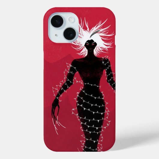ホラーゴシック様式のマカーブレ不気味な悪魔の女性 Case-Mate iPhoneケース (裏面)