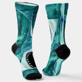 ホラーシャーク名前をカスタムする ソックス (傾斜あり)