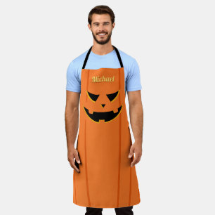 ホラージャックオランタンハロウィーンオールオーバープリント エプロン