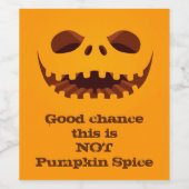 ホラージャックオランタン顔ハッピーハローウィン ワインラベル (シングルラベル)