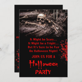 ホラースカルと骨のハローウィンパーティ 招待状