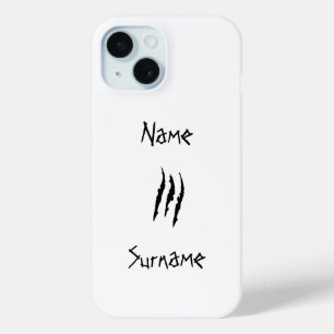 ホラースクラッチ爪名前をカスタムするiphone 13ケース iPhone 15ケース