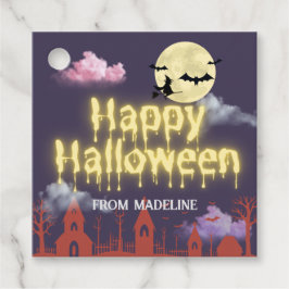 ホラーズナイトかわいいハローウィンパーティ招待状 フェイバータグ