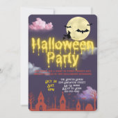 ホラーズナイトかわいいハローウィンパーティ招待状 招待状 (正面)