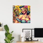 ホラーゾンビピンアップ ポスター (ホームオフィス)