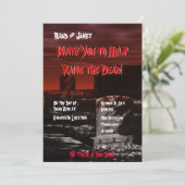 ホラーテーマパーティー招待状 招待状 (スタンド正面)