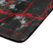 ホラーナイトゴシック – 白黒、赤 カッティングボード (角)