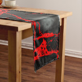 ホラーナイトゴシック-白黒、赤 ショートテーブルランナー (インサイチュ)