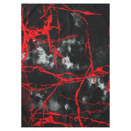 ホラーナイトゴシック-白黒、赤 テーブルクロス (正面)