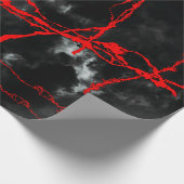 ホラーナイトゴシック – 白黒、赤 ラッピングペーパー (角)