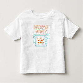 ホラーナイトネオンハロウィンユニセックス服 トドラーTシャツ