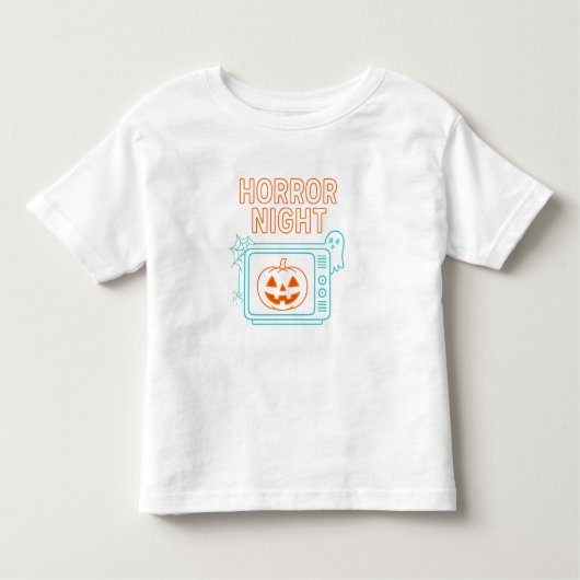 ホラーナイトネオンハロウィンユニセックス服 トドラーTシャツ (正面)